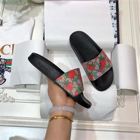 gucci strawberry slides nordstrom|gucci bloom sliders women.